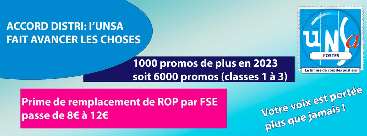 ACCORD DISTRI: l’UNSA FAIT AVANCER LES CHOSES