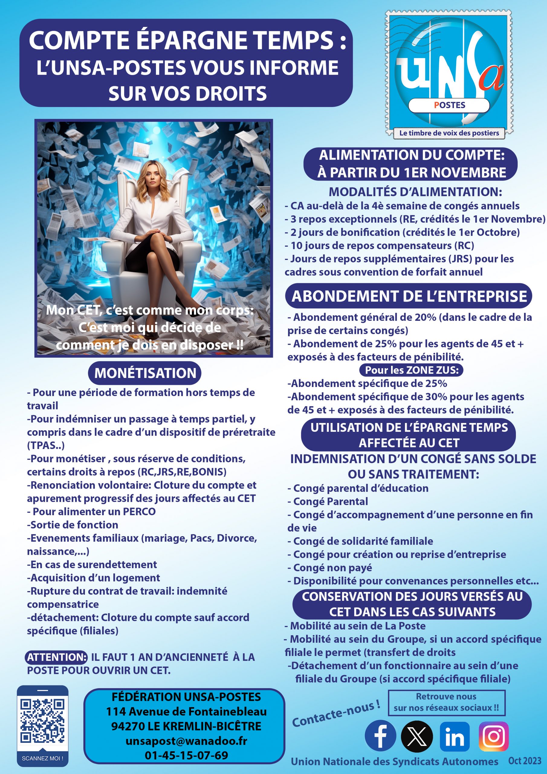 Compte Épargne Temps: L’UNSA-Postes vous dit tout !