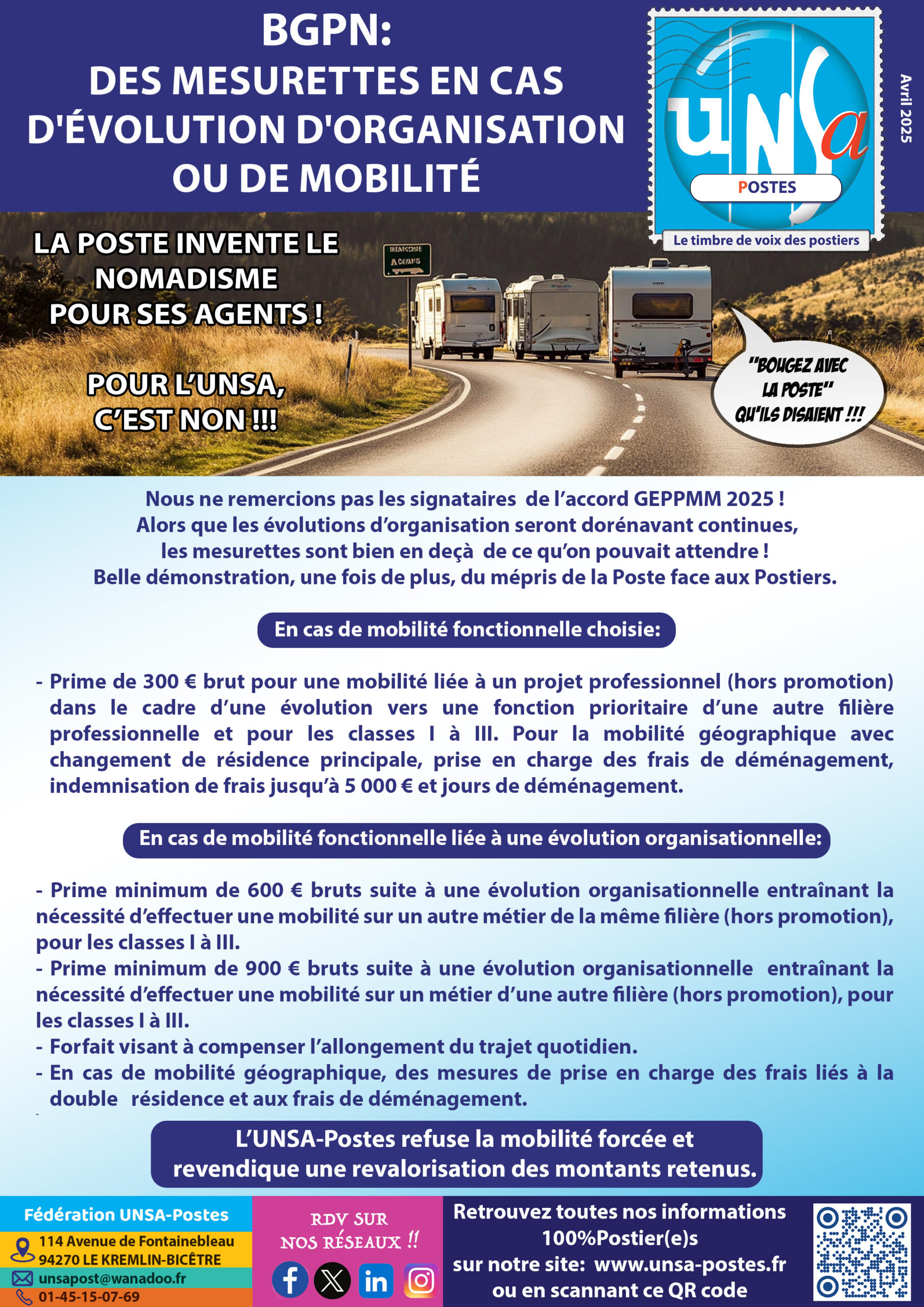 BGPN: DES MESURETTES EN CAS D’ÉVOLUTION D’ORGANISATION MOBILITÉ