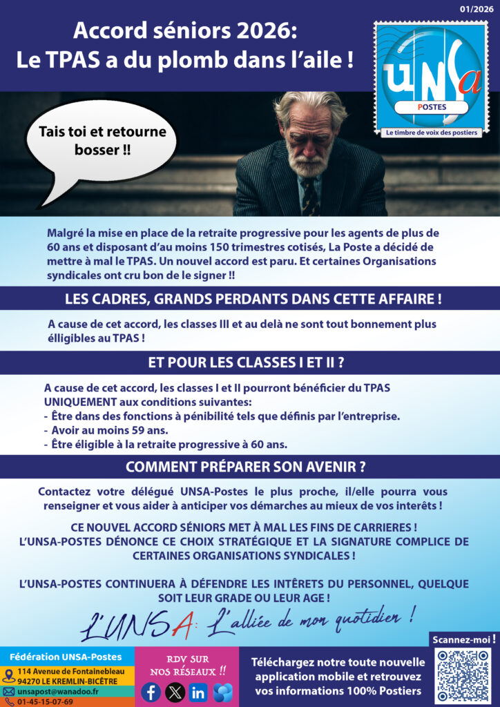 Accord Séniors 2026: le TPAS a du plomb dans l&rsquo;aile !