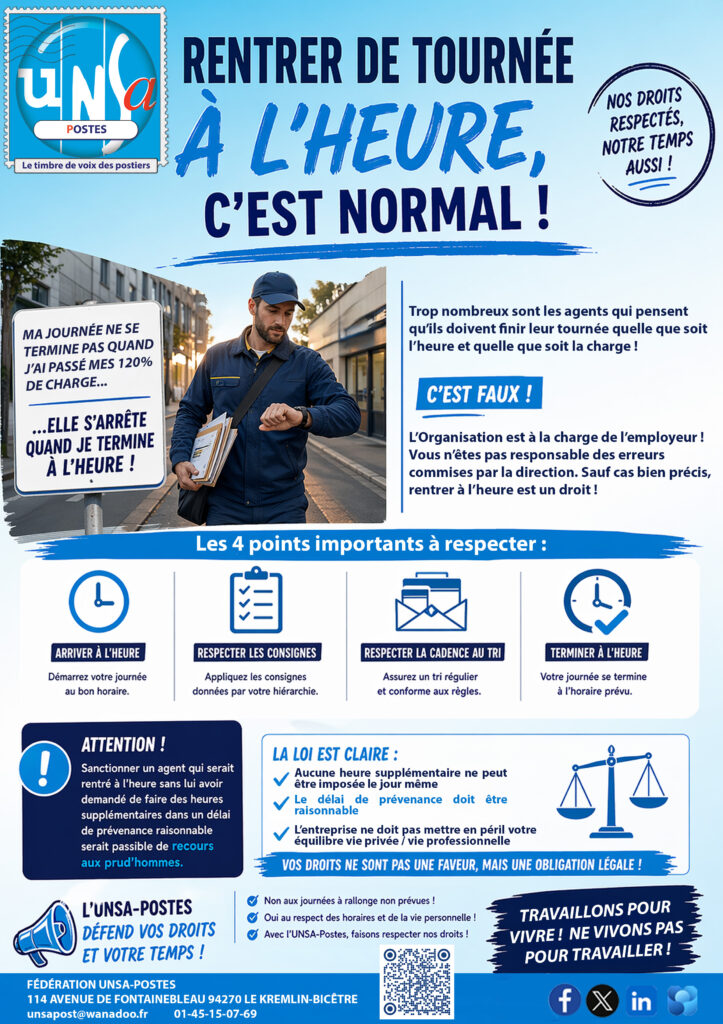 🚨 Qu&rsquo;on soit du courrier ou de la BGPN, terminer à l&rsquo;heure est un droit qui doit être défendu 💪
